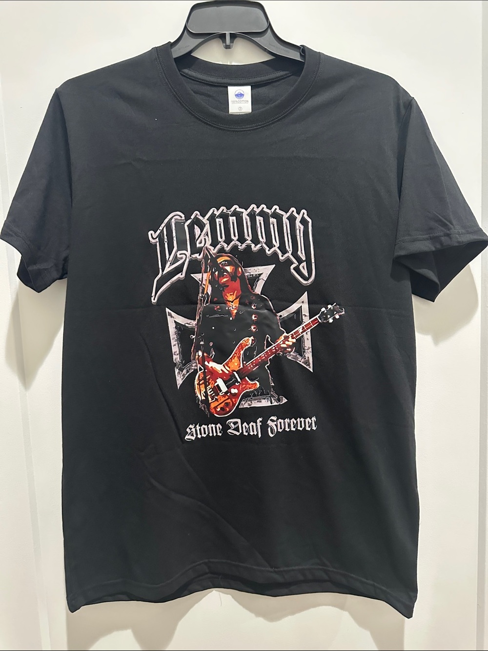 Black Graphic Lemmy T-Shirt - "Stone Deaf Forever"